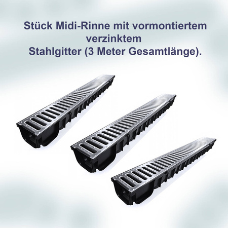 GUNNEX Midi-Kanal Kit garage 3 m DAKOTA