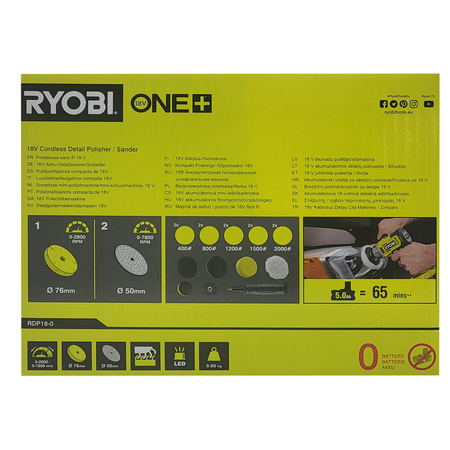 Ryobi RDP18-0 - polisseuse sans fil 18 V ONE+ (sans batterie)