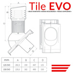 Cheminée EVO DN125 mm P1805 PAROTEC RAL 3009-Rouge DN125 mm Art. E330504