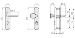 ABUS Garniture KLZS714 F1 434234 avec protection ronde du cylindre aluminium