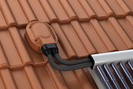 Parotec Tile S56 RAL 8004 Rouge Brique – Passage solaire