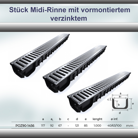 GUNNEX Midi-Kanal Kit garage 3 m DAKOTA