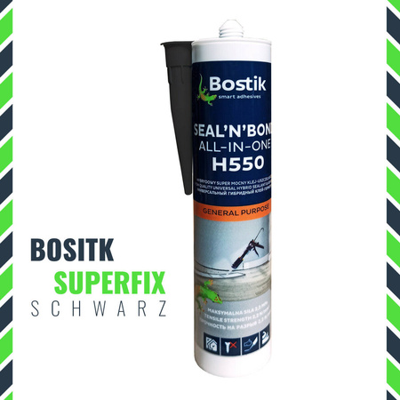 BOSTIK Seal'N'Bond Montagekleber Klebstoff Dichtmasse Kartusche 290 ML schwarz