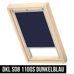 VELUX Store DKL S08 1100S 114x140 occultant bleu foncé