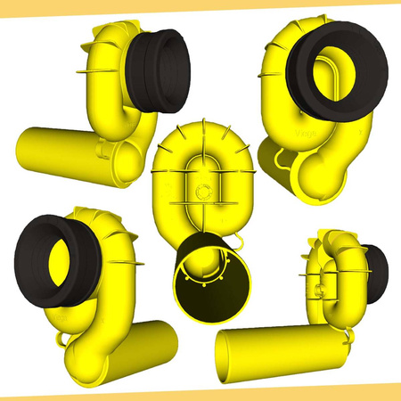 Viega Siphon urinoir FI50 – horizontal
