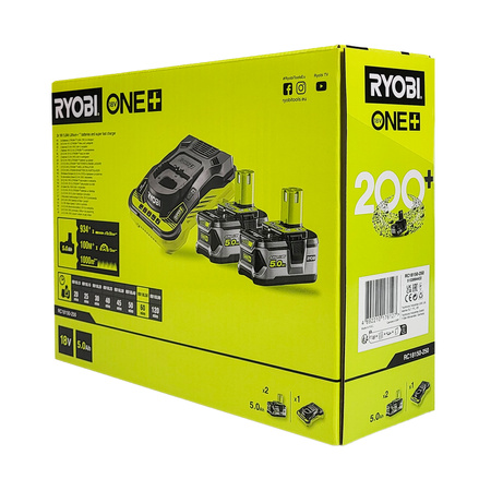 Ryobi RC18150-250X kit chargeur 18 V ONE+ 5,0 A + batteries