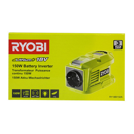 Ryobi RY18BI150A-0 convertisseur sans fil 18V ONE+150W (sans batterie/chargeur)