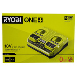 Ryobi RC18240 - chargeur double 18 V ONE+™ (sans batteries), rapide et compact