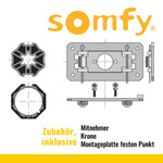 Somfy Oximo 40 iO 9/16 Moteur radio tubulaire pour volets roulants + accessoires