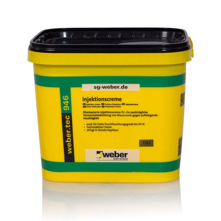 Weber.Tec 946 Crème d’injection 20 L (2 × 10 L) Barrière horizontale