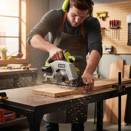 Ryobi R18CSP-0 scie circulaire 18V ONE+ 150 mm TCT 4700 tr/min (sans batterie)