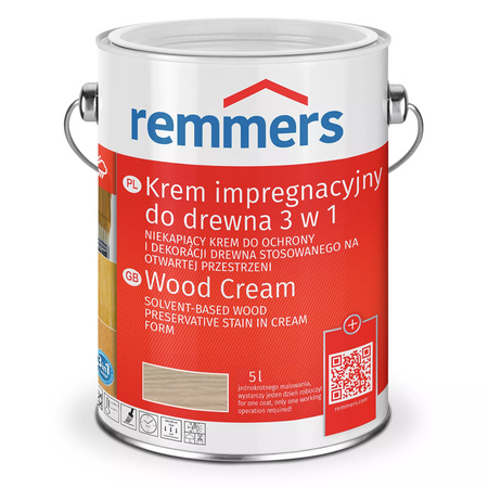 Remmers Holzschutz-Creme Imprégnant crème pour bois 5 L – Gris argenté