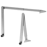 Set GEZE ARGENT Ferme-porte avec bras, plaque de montage et crayon TS 2000 V BC Argent pour portes simples jusqu'à 1250 mm de largeur avec goupilles