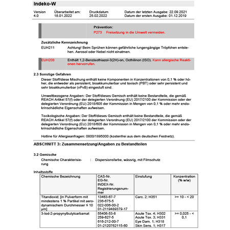 CAPAROL CapaSilan Mineralmatte Innenfarben Streifenlicht Wand 10 L Weiß