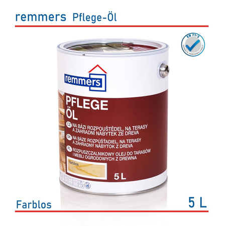 Remmers Pflege Öl 5 L Huile pour bois Huile pour terrasse Huile pour meubles de jardin – Incolore