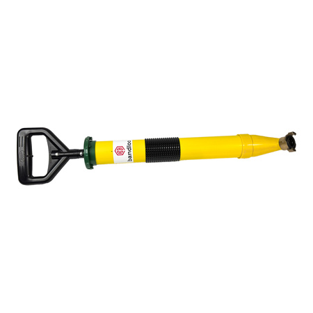 B&M BM13300021 Pompe manuelle coudée 30° avec sortie ronde, raccord GEKA