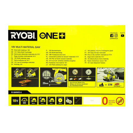 Ryobi R18MMS-0 scie multi-matériaux 18V ONE+ 85 mm pour coupes précises 