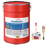 Remmers HK-Lasur Plus 3en1 Chêne Clair 10 L + pinceaux – kit prêt à peindre