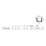 Caniveau de drainage MIDI KIT Dakota 6 m (2×3 m) – complet avec grilles, sorties et embouts