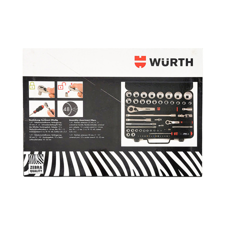 WURTH Zebra clés 1/4 + 1/2", 59 pcs.