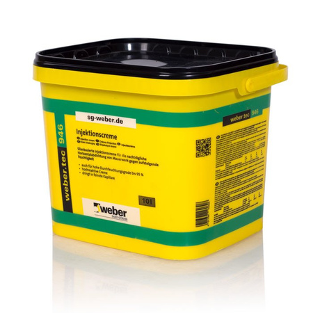 Weber.Tec 946 Crème d’injection 20 L (2 × 10 L) Barrière horizontale