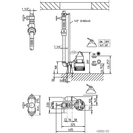 Jung Pumpen JP50000 U3KS Pompe submersible avec commutation automatique 0,32 kW