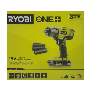 Ryobi R18IW3-120S - clé à chocs professionnelle sans fil 18 V ONE+ 400 Nm 