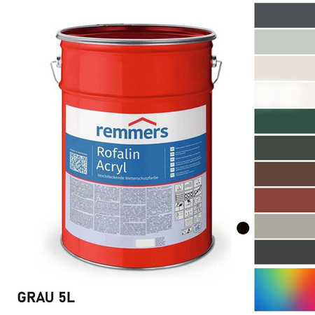 Remmers ROFALIN ACRYL 5L GRAU Peinture de protection pour bois