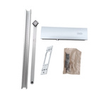 GEZE TS 3000 V – ferme-porte + rail coulissant + plaque de montage, argent