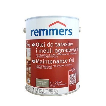 Remmers Pflege Öl 5 L Huile pour bois Huile pour terrasse Huile pour meubles de jardin – Gris argenté