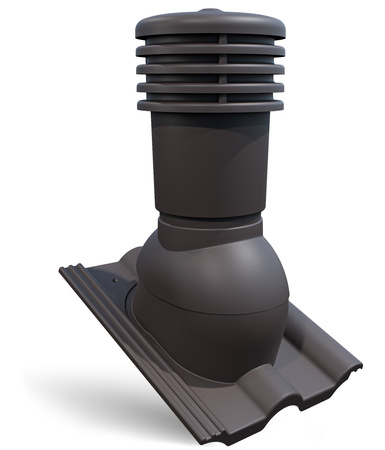 Bandloo VENTOS X – PLUS R Brun 150 mm – sortie de toit pour tuiles béton