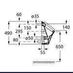 Roca Urinoir NEXO avec couvercle – inclus : raccordement et kit de montage (sans siphon)