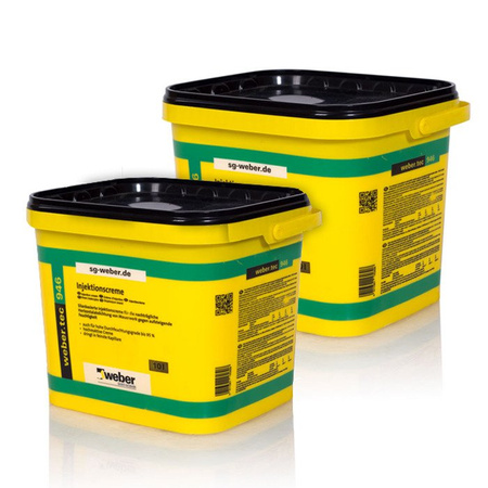 Weber.Tec 946 Crème d’injection 20 L (2 × 10 L) Barrière horizontale