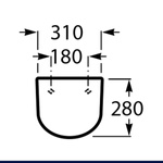 Roca Urinoir NEXO avec couvercle – inclus : raccordement et kit de montage (sans siphon)