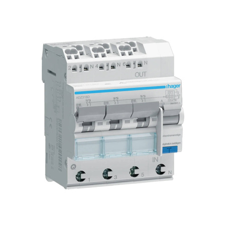 Hager ADZ316D Interrupteur différentiel RCBO 16A