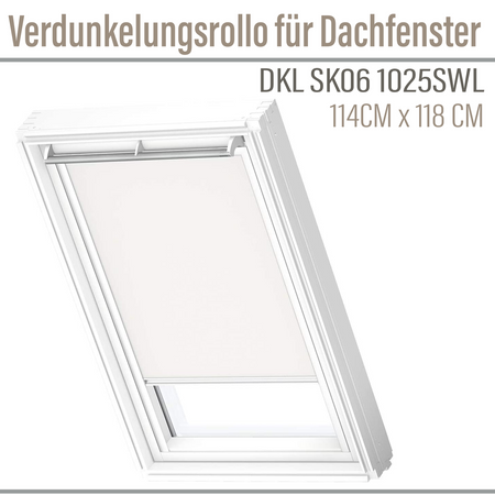 Velux Store occultant DKL SK06 1025SWL Blanc 114x118