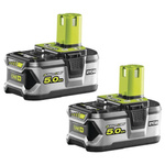 Ryobi Set 2x ONE+ RB18L50 18V 5.0Ah – batterie puissante à longue autonomie