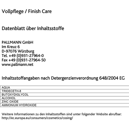 Pallmann Vollpflege Finish Care Entretien du parquet et des sols en liège 5 L