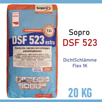 SOPRO DSF 523 DichtSchlämmeFlex 1K  Dichtungsschlämme Abdichtung 20 KG