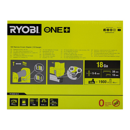 Ryobi R18GS18-0 agrafeuse sans fil 18 V ONE+ (sans batterie)