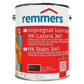 Remmers HK Lasur 5 L Teck – Imprégnant 3-en-1 pour bois