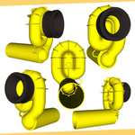 Viega Siphon urinoir FI50 – horizontal