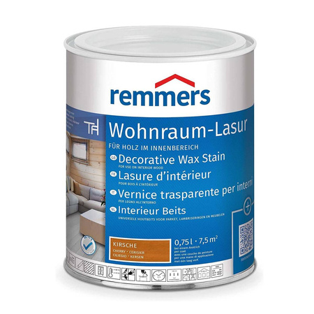 Remmers WOHNRAUM-LASUR Cerise 0,75 L - Lasure à la cire pour intérieur