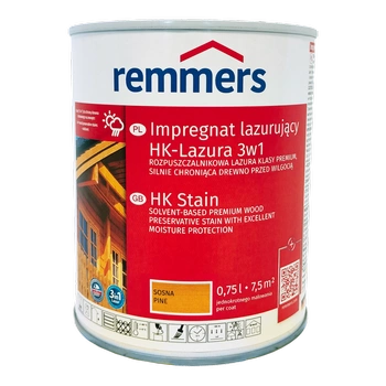 Remmers HK Lasur 0,75 L Pin – Imprégnant 3-en-1 pour bois