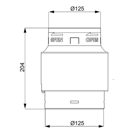 BANDLOO Kit ventilation DN125 – Ruroflex KLIK + séparateur 125 mm, graphite