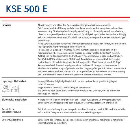 Remmers KSE 500 E 5 L Consolidant pour pierre élastifié à base d'éthyl silicate