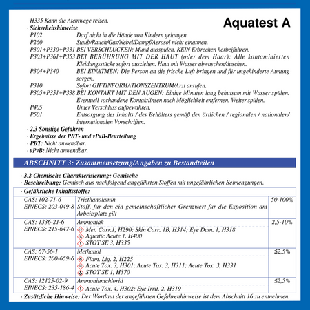 BWT AQUATEST Testeur de dureté totale de l'eau