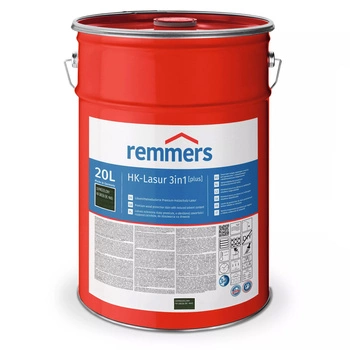 Remmers HK-Lazura 3en1 Plus Vert foncé 20 L – lasure pour bois extérieur