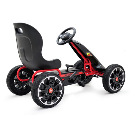 Go Kart karts gocart à pedales Abarth enfant cadeau jardin voiture noir