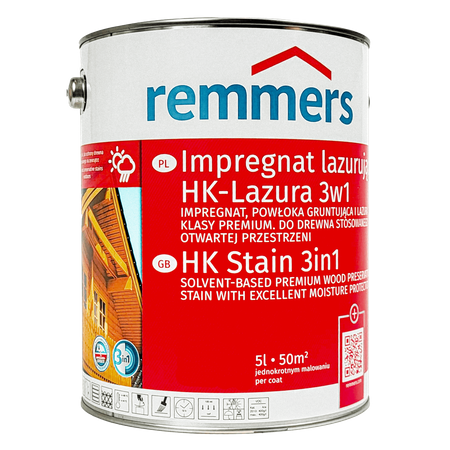 Remmers HK Lasur 5 L Acajou – Imprégnant 3-en-1 pour bois